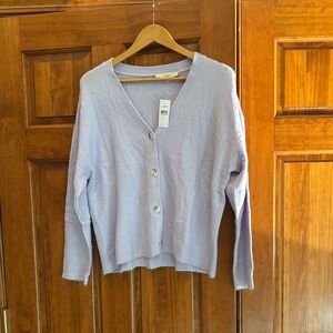 LOFT Lavender Cardigan Sweater